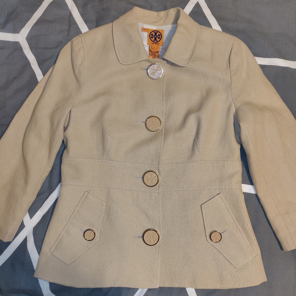 Tory Burch Elegant Beige Women's Jacket - Picture 13 of 16
